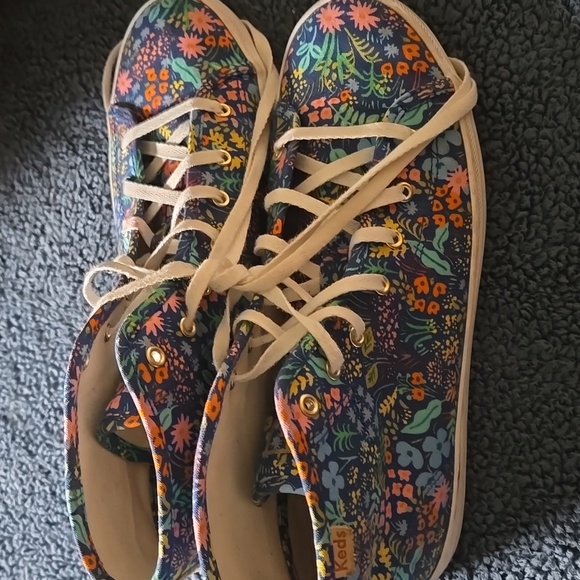 KEDS X RIFLE PAPER COMPANY Floral Canvas High Top Sneakers - Picture 4 of 12